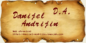 Danijel Andrijin vizit kartica